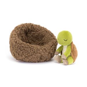 PELUCHE BÉBÉ TORTUE ENDORMIE DANS SON PETIT NID