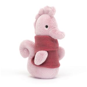 PELUCHE HIPPOCAMPE HABILLÉE D'UN PULL