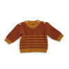 pull tricot jacquard rayé bicolore 