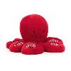 PELUCHE LE GRAND POULPE COLORIS ROUGE CRANBERRY