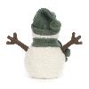 BONHOMME DE NEIGE À L'ÉCHARPE ET AU BONNET VERT