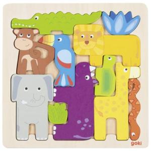 SAFARI PUZZLE DE ONZE PIÈCES FIGURINES
