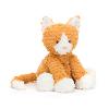 peluche chat jaune roux/blanc