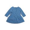 ROBE EN COTON MOLLETON IMPRIMÉ POIS BLEUS "collection WOUF"