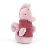 PELUCHE HIPPOCAMPE HABILLÉE D'UN PULL