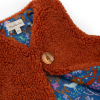 GILET BOLÉRO SHERPA ROUILLE DOUBLÉ COTON IMPRIMÉ