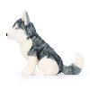 JACKSON PELUCHE CHIEN HUSKY AU PELAGE GRIS/BLANC