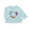 TEE-SHIRT BLEU IMPRIMÉ PETITS FÉLINS JOYEUX