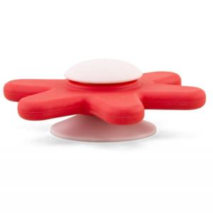 JOUET EN SILICONE PÉTALOUNE ROUGE 6 PÉTALES