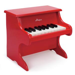 PETIT PIANO ROUGE AVEC 18 TOUCHES TAILLE ENFANT