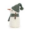 BONHOMME DE NEIGE À L'ÉCHARPE ET AU BONNET VERT